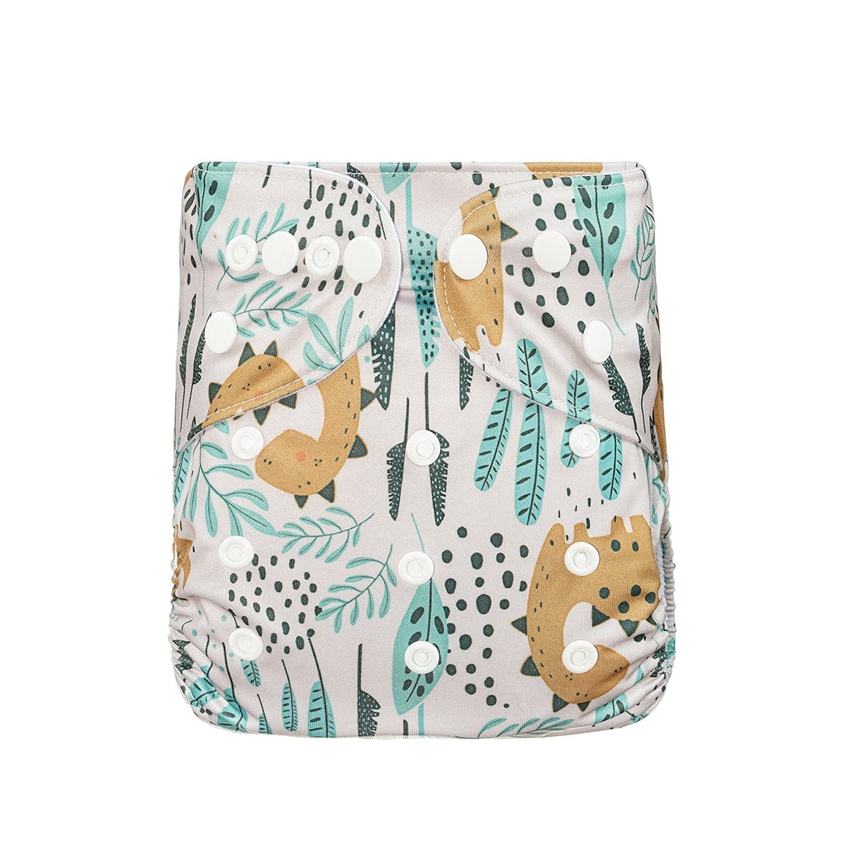 Light green with tropical aimals